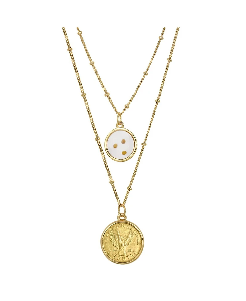 American Coin Treasures 16376 Chilean Angel Coin Mustard Seed Necklace