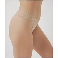 Pact Women's Organic Cotton Lace Waist Thong 3-Pack
