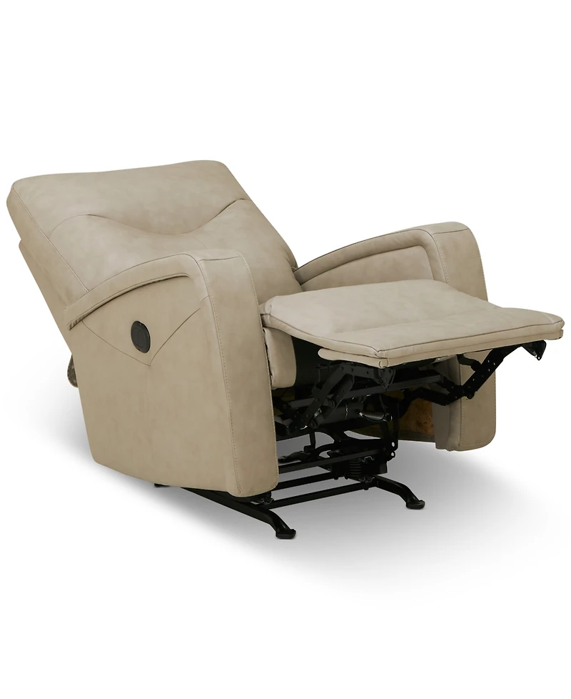 Trolan Leather Power Rocker Recliner, Created for Macy's