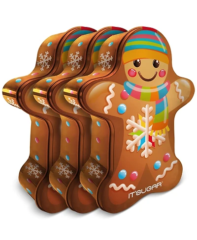 It'Sugar 3 Pack Holiday Gingerbread Man Cookie Tin