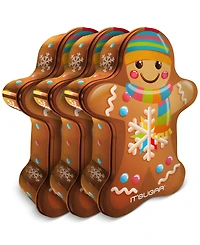 It'Sugar 3 Pack Holiday Gingerbread Man Cookie Tin