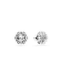 Swarovski Snowflake White Rhodium Plated Idyllia Stud Earrings