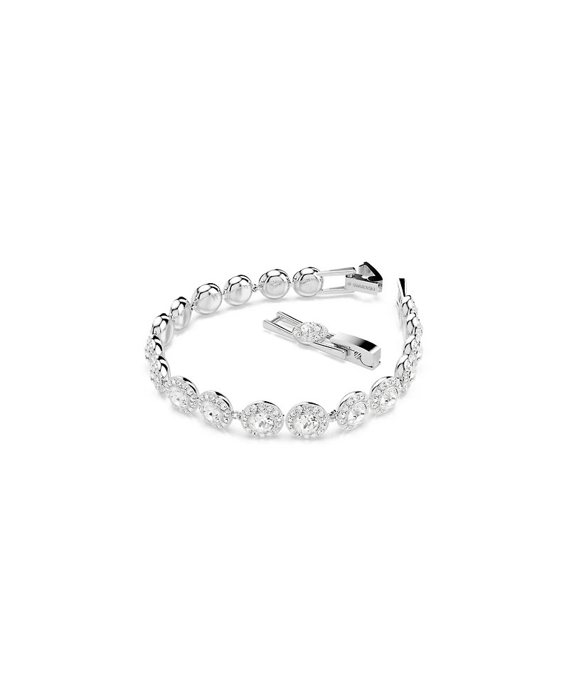 Swarovski Round Cut White Rhodium Plated Una Bracelet