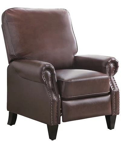 Abbyson Living 33" Pushback Polyurethane Leather Recline
