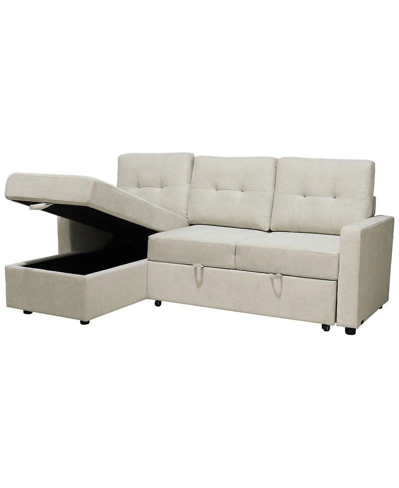 Abbyson Living 83" Fabric Storage Sofa Bed