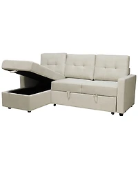 Abbyson Living 83" Fabric Storage Sofa Bed