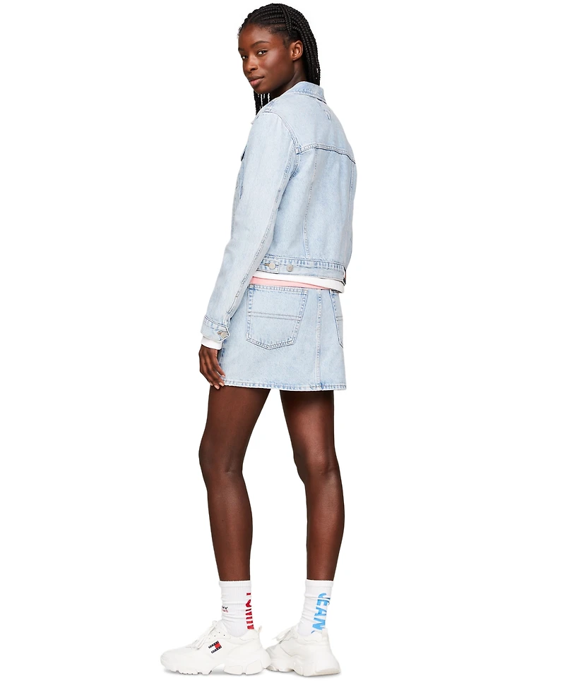 Tommy Jeans Women's Izzie Slim-Fit Distressed Denim Jacket