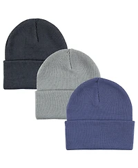 Hudson Baby Toddler Unisex Knitted Fold-Over Beanies