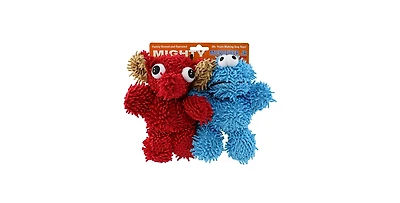 Mighty Jr Microfiber Ball Monster and Elephant 2 Pack, Dog Toy