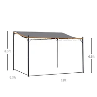 Outsunny 10' x 13' Outdoor Pergola Gazebo, Canopy w/ Drain Holes,