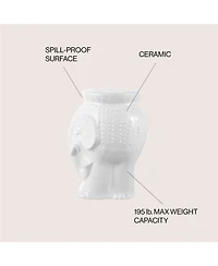 Jonathan Y Orla 18.5" Modern Bohemian Elephant Ceramic Garden Stool, Yellow