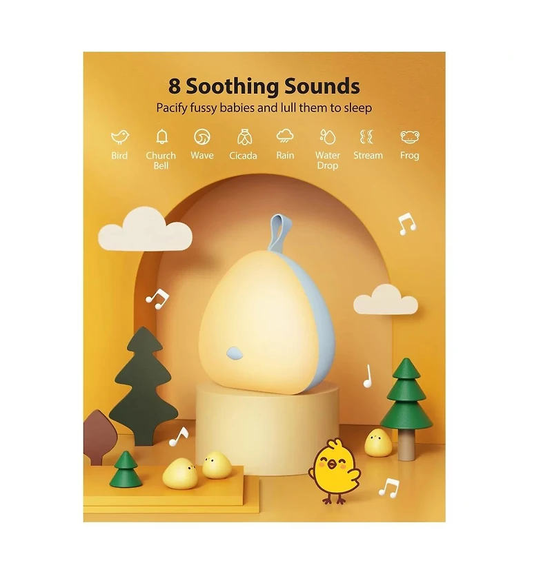 Vava Va-CL1001 Chicken Led night light with built-in white noise sky blue global standard