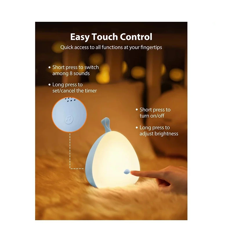 Vava Va-CL1001 Chicken Led night light with built-in white noise sky blue global standard