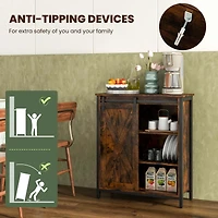 Costway 32" Farmhouse Accent Storage Cabinet with Sliding Barn Door & Adjustable Shelves