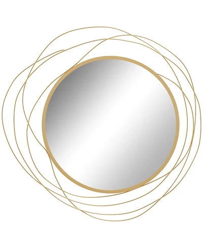 Homcom Metal Wall Art 25.6" in Round Wall Mirror,