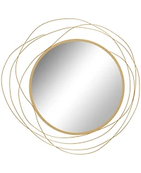 Homcom Metal Wall Art 25.6" in Round Wall Mirror,