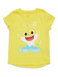 Baby Shark Toddler Girls Pinkfong 3 Pack T-Shirts