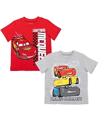 Disney Toddler Boys Mickey Mouse Toy Story Winnie the Pooh Cars Lion Guard Moana Luca Firebuds 2 Pack T-Shirts to