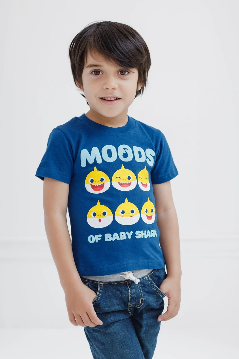 Baby Shark Baby Boys Pinkfong Shark 3 Pack T-Shirts
