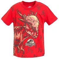 Jurassic Park Boys World Dinosaur T-Rex 4 Pack T-Shirts