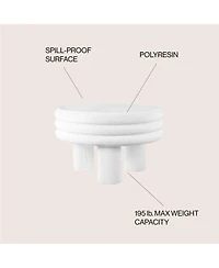 Jonathan Y Rashida Contemporary Minimalist Curvy Low Indoor/Outdoor Accent Table