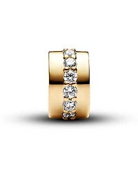 Pandora 14K Gold-Plated Clear Sparkling Row Clip Charm
