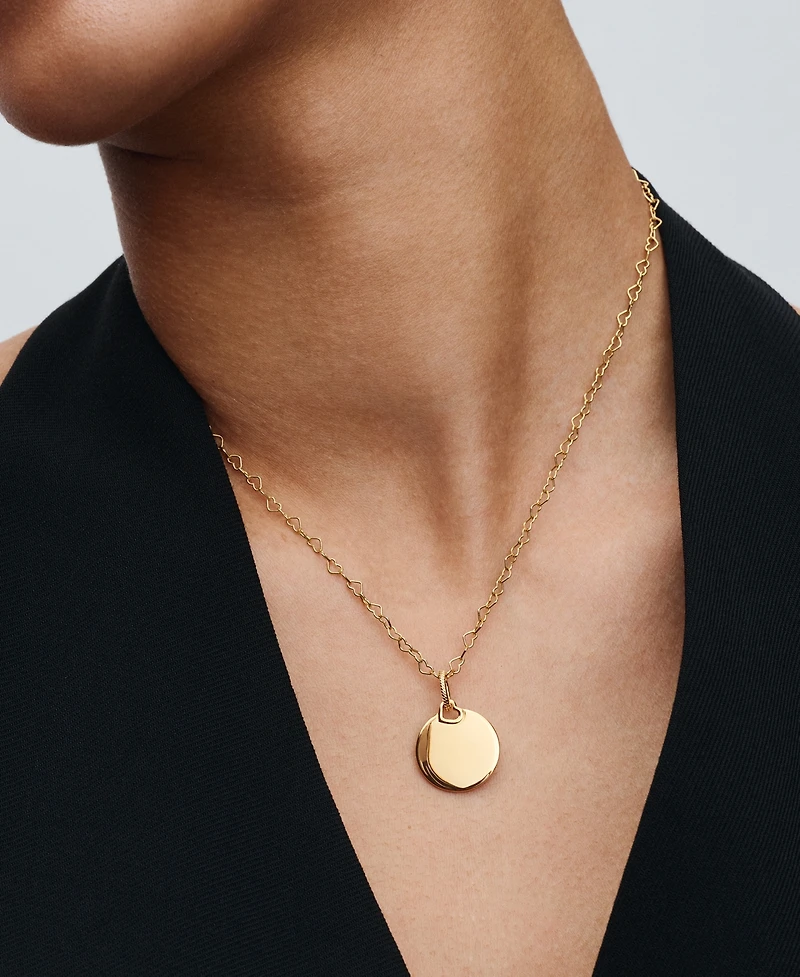 Pandora 14K Gold-Plated Engravable Round Tag Dangle Charm