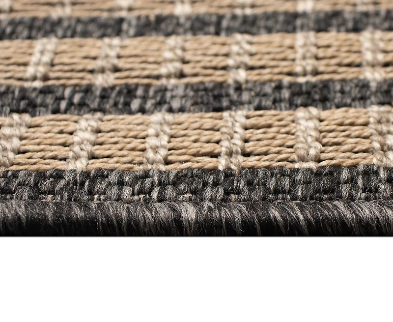 Liora Manne' Monaco Striped Border 6'6"x9'4" Area Rug