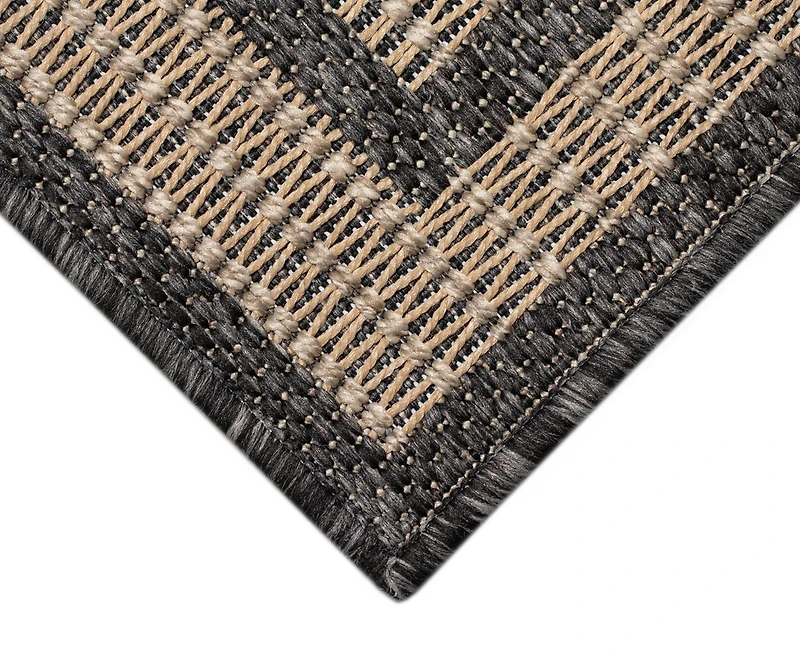 Liora Manne' Monaco Striped Border 5'3"x7'3" Area Rug