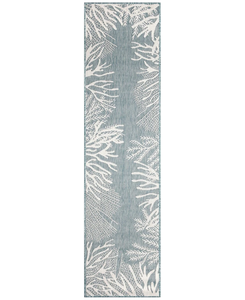 Liora Manne' Carmel Reef Border 1'11"x7'6" Runner Area Rug