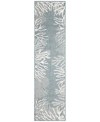 Liora Manne' Carmel Reef Border 1'11"x7'6" Runner Area Rug