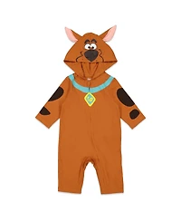Scooby Doo Toddler Boys Scooby-Doo Zip Up Cosplay Coverall Newborn to Adult (0-6 Months - 2XL