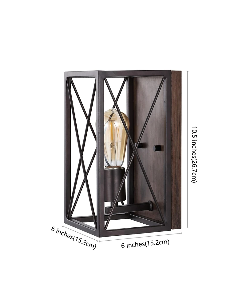 Jonathan Y Norris X Frame Farmhouse Rustic Iron Led Sconce