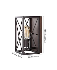 Jonathan Y Norris X Frame Farmhouse Rustic Iron Led Sconce