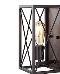 Jonathan Y Norris X Frame Farmhouse Rustic Iron Led Sconce