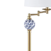 Jonathan Y Aveiro Classic Midcentury Iron Led Floor Lamp