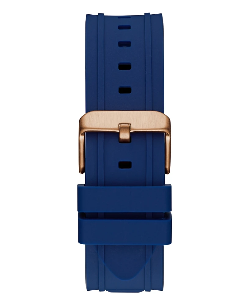 Guess Men's Multi-Function Blue Silicone Watch 46mm