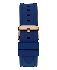 Guess Men's Multi-Function Blue Silicone Watch 46mm