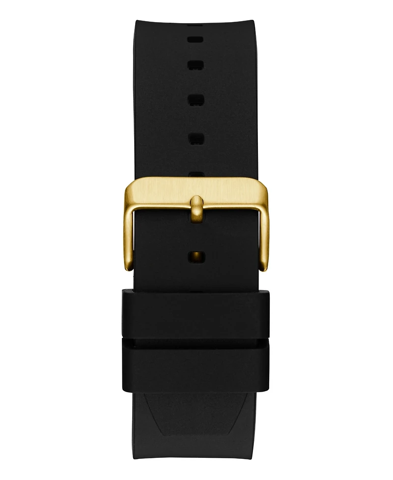 Guess Men's Analog Black Silicone Watch 44mm