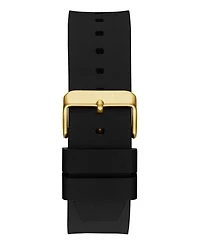 Guess Men's Analog Black Silicone Watch 44mm