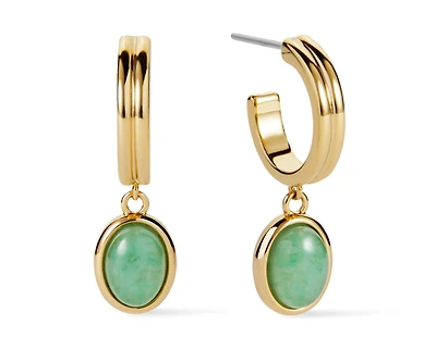 Ana Luisa Gemstone Hoop Earrings - Dobby