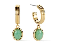 Ana Luisa Gemstone Hoop Earrings - Dobby