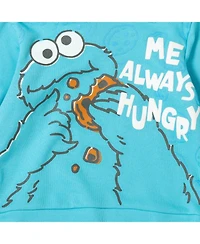Sesame Street Elmo Cookie Monster Boy's Fleece Pullover Hoodie and Pants Outfit Set Toddler