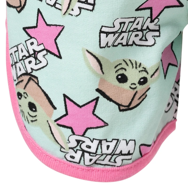 Star Wars The Mandalorian Child Girls French Terry T-Shirt and Shorts Outfit Set Toddler|Child