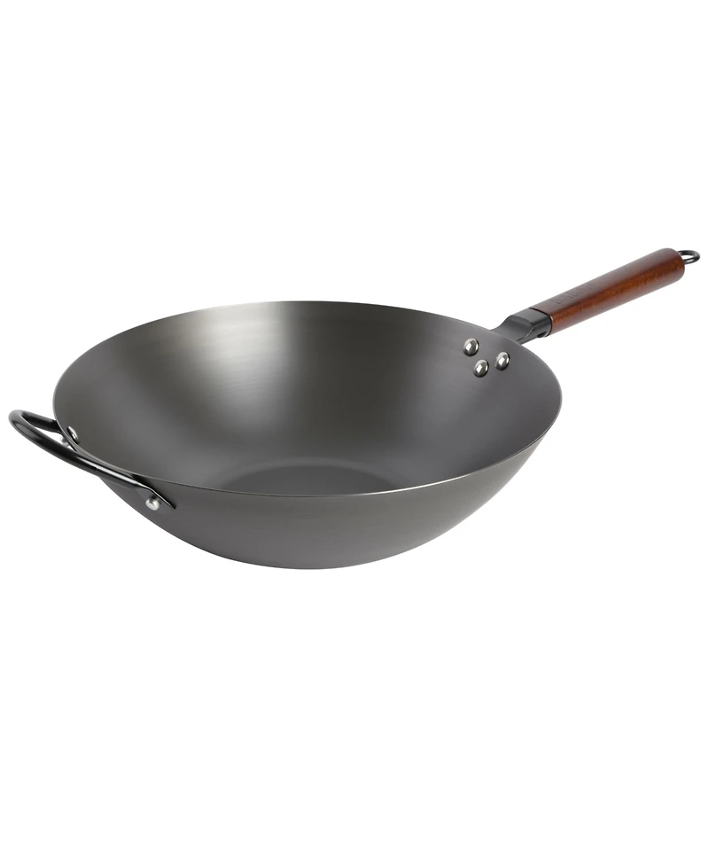 Babish 14-Inch Carbon Steel Flat Bottom Wok
