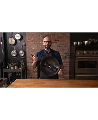 Babish 14-Inch Carbon Steel Flat Bottom Wok