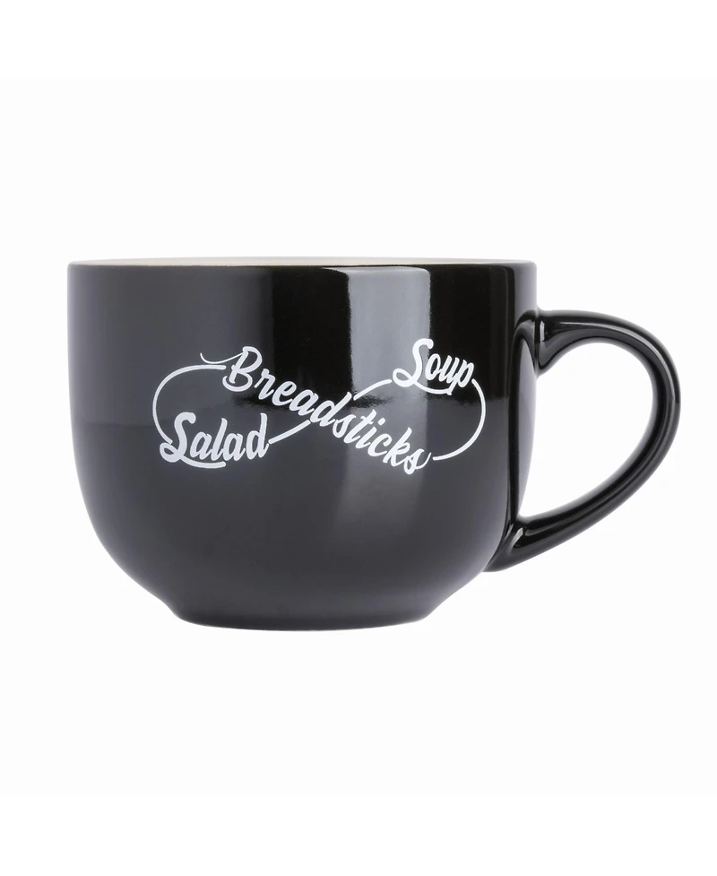 Babish Breadstick Soup and Salad Latte Tattoo Mug, 17oz