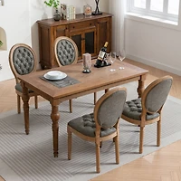 Streamdale Furniture Luxurious French Dining Chairs with Pull-Ups and Solid Wood Frame