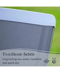 Simplie Fun Adjustable Aluminum Patio Chaise Lounge Chair