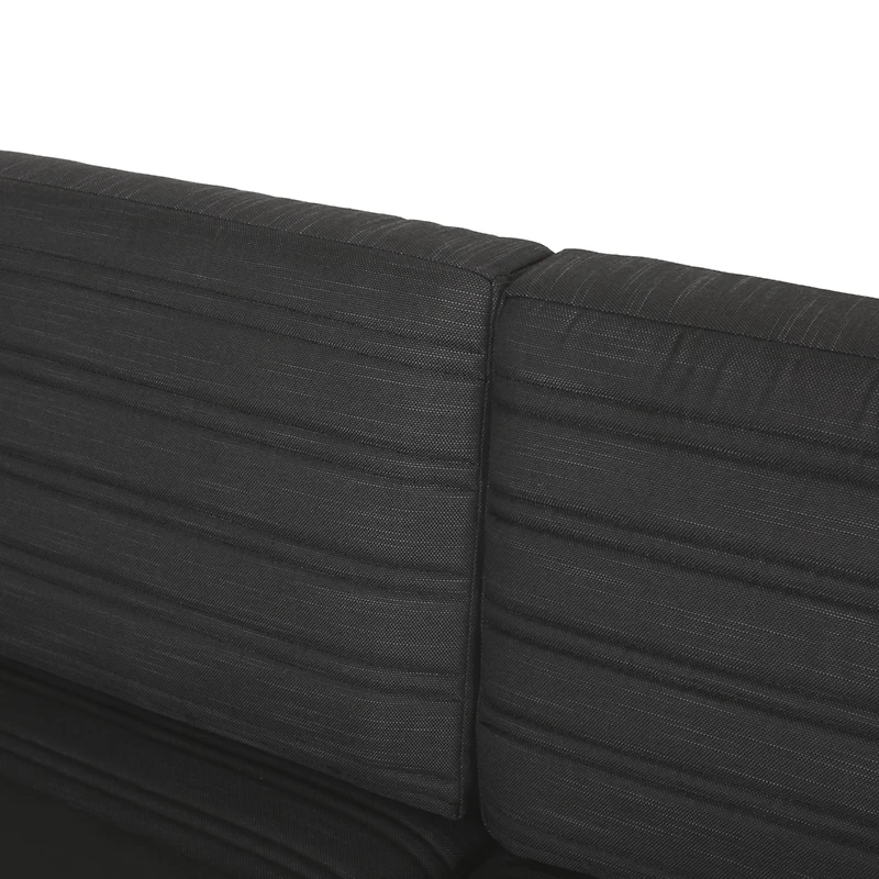 Streamdale Water-Resistant Aluminum Outdoor Sofa with Wood Composite Accents